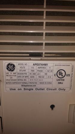 ge ape07ahm1 portable air conditioner