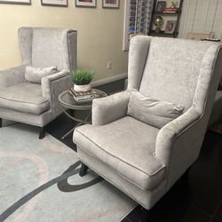 Tufted Wingback Chair 