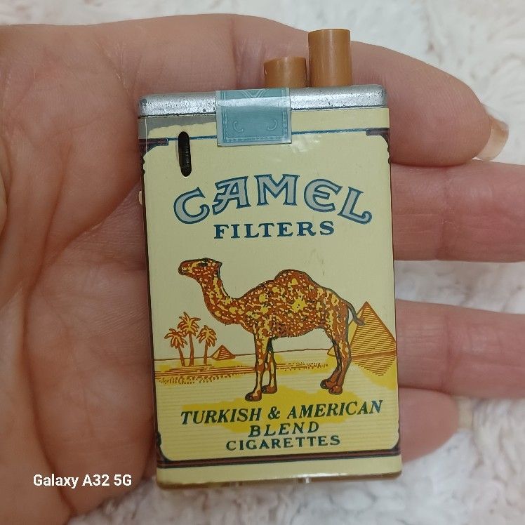 camel cigarettes lighter 1960s Cigarette MIB Unused Modern Japan - Discover Studebaker's Vintage Treasures Vintage Camel Cigarettes Brass Trench