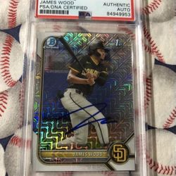 James Wood PSA Card Signed