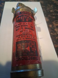 Vintage 30's-40's fire extinguisher