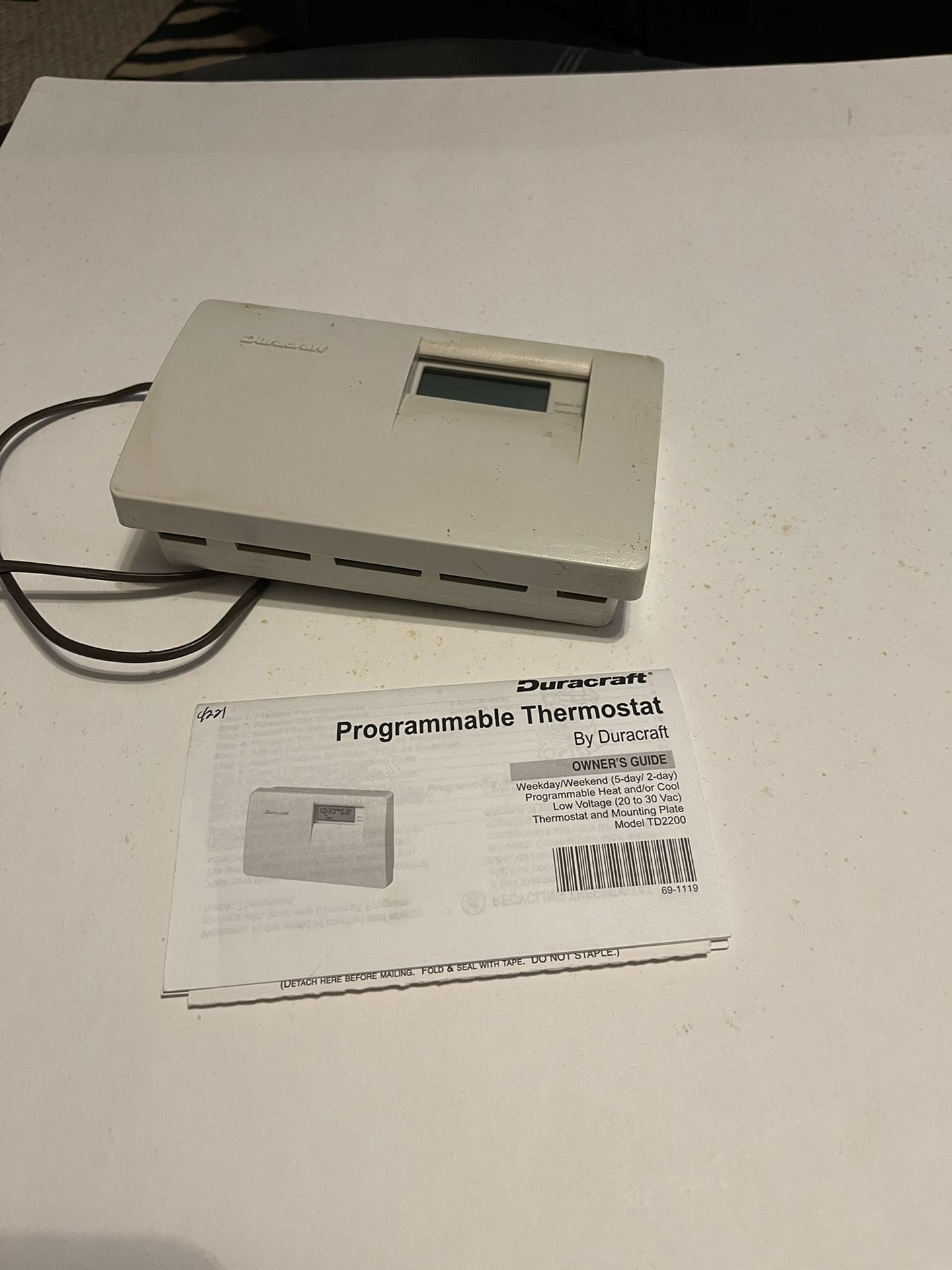 Duracraft Programmable Thermostat