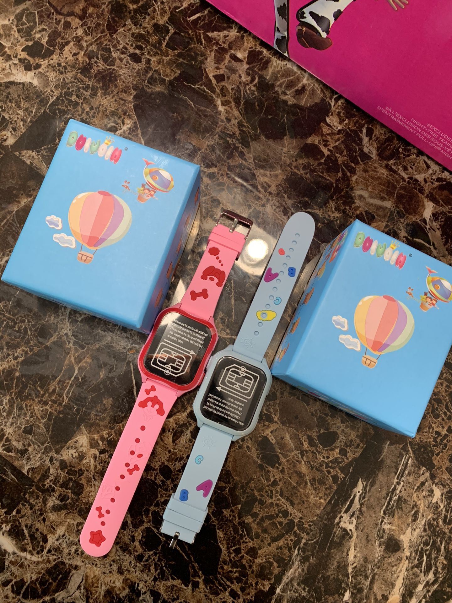 Kids smart hand watch only have pink