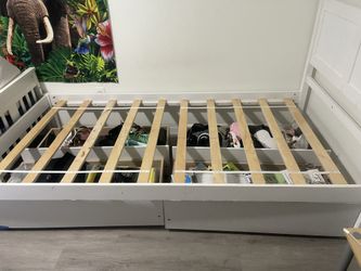 Twin Bed with 2 Storage Drawers,