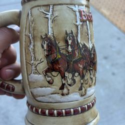Budweiser Holiday Snowy woodlands Mug