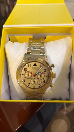 Invicta Chronograph Watch Gold Tone
