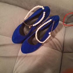 Blue Shoes,  Size 38