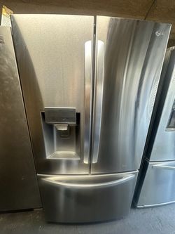 LG 3 Door Stainless Steel Refrigerator Like New 