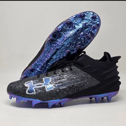 Under Armour Blur Smoke 2.0 MC Suede Mens Size 10.5 Football Cleats Black NEW!!