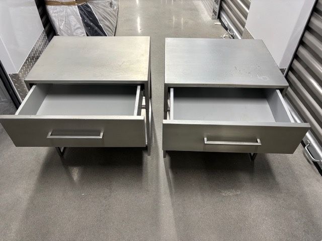 Pair of Metal Night Stands