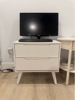 White Wood Nightstand