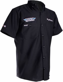 Throttle Threads Drag Specialties Shop Shirt Button Down Black Mens XL