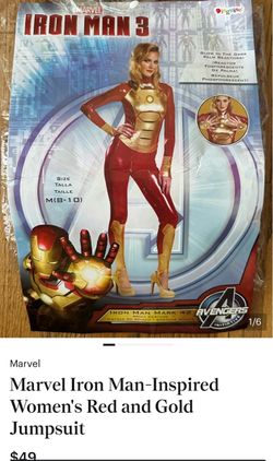 Marvel Iron Man -Inspired women’s Red and Gold Jumpsuit