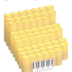 60 LED Candles with Batteries – Used Once for Wedding