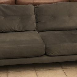 Gray Microfiber Couch Mcm  100.00