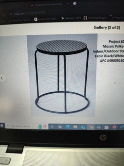 Project 62 Mosaic Polka Dot Indoor/Outdoor Stack Accent Table Black/White (1-unit)