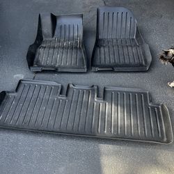 Tesla Model 3 all weather floor mats with cargo mat