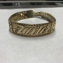 10K Yellow Gold Javier Name ID Bracelet - 48.9 Grams 