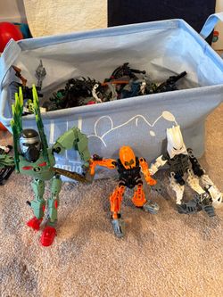 Large collection Lego Bionicle creation