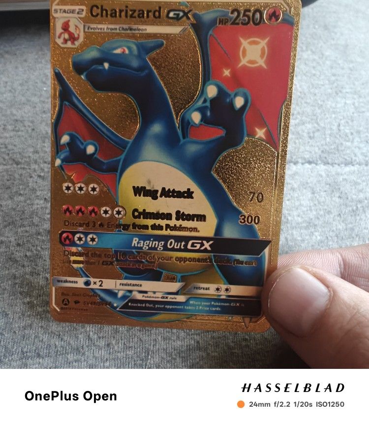 Gold Charizard Pokemon Card Hella Rare