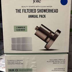 The Jolie Filtered Showerhead. Brushed Steel. New 2 available