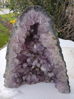 Natural Amethyst Geode 8 inches tall