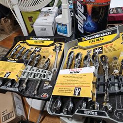 GearWrench 14 Piece Flex Head Ratchet Combination Wrench Set Metric / SAE , BRAND NEW, LIFETIME WARRANTY 