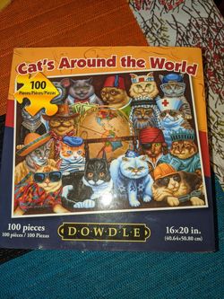 Cats around the world 100 piece puzzle
