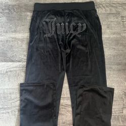 Juicy couture Black Velour Pants & Hoodie 