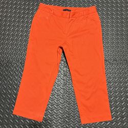 Apostrophy Dress Pants Capris Cropped Straight Leg Red Workwear Casual Womens 8