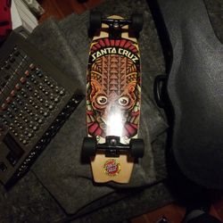 santa cruz tiki skull shark cruzer skateboard