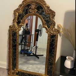 Black And Gold Antique Mirror