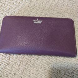 Kate Spade Cedar Street Lacey Leather Continental Wallet Burgundy 