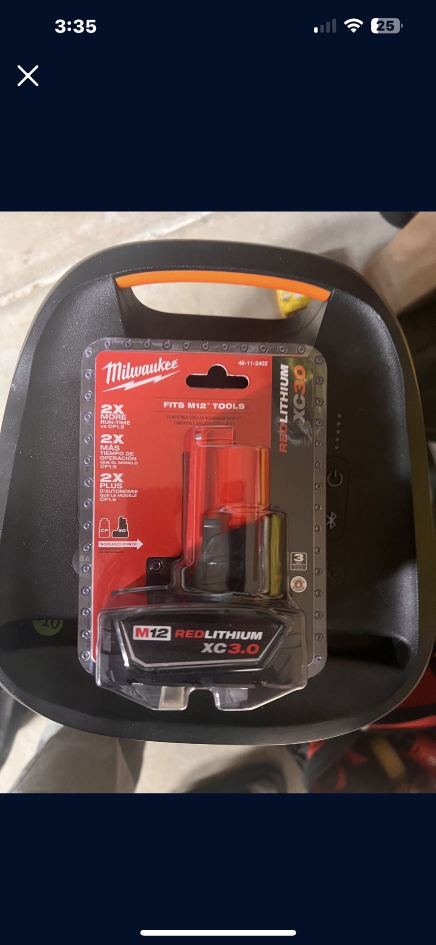 M12 12-Volt Lithium-Ion XC Extended Capacity 3.0 Ah Battery Pack