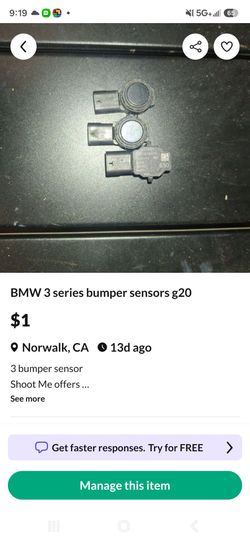 BMW g20 parking sensors
