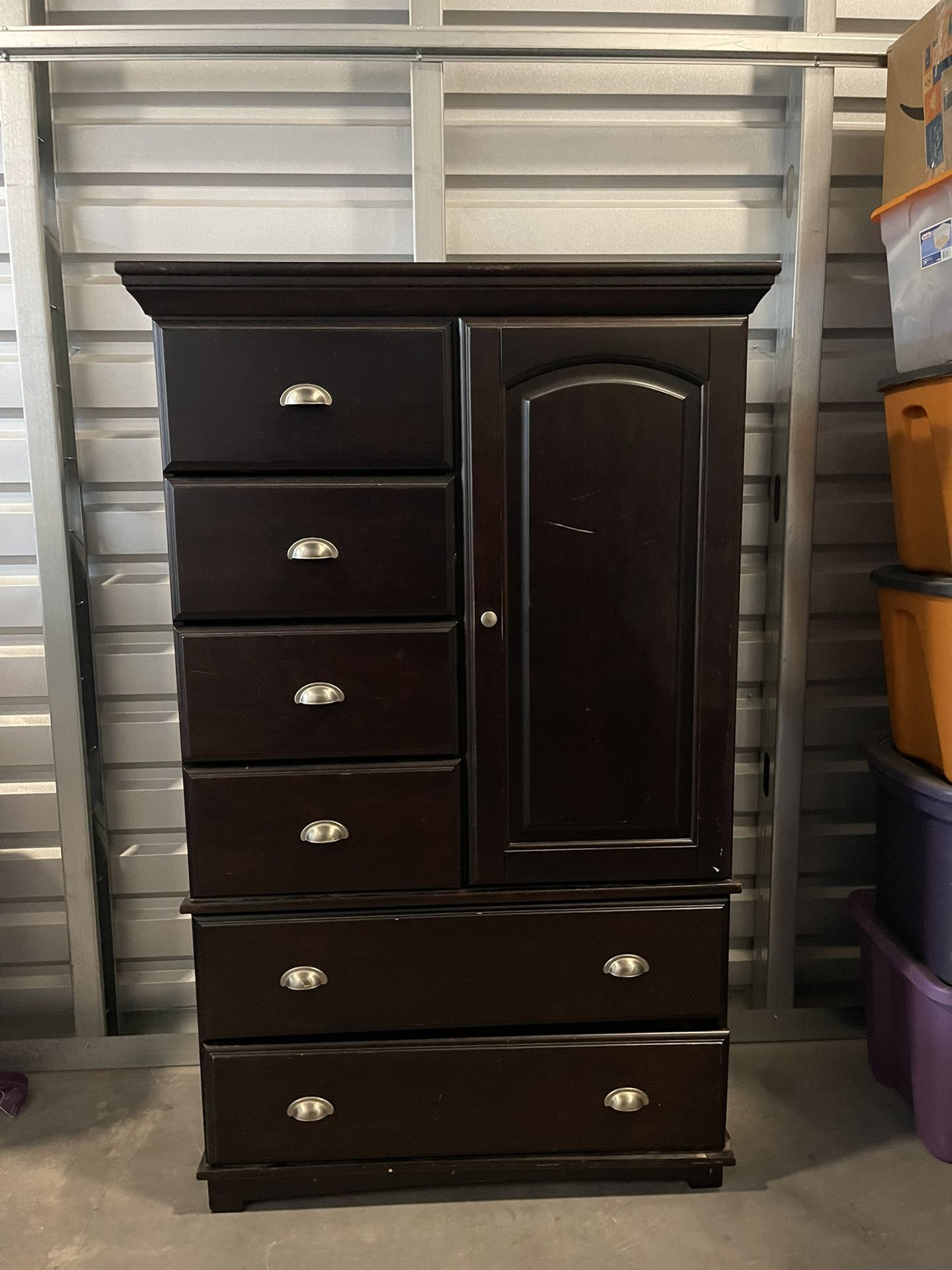 Armoire And 2 Side Shelves