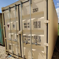 NEW 20ft Beige One Trip Shipping Containers For Sale