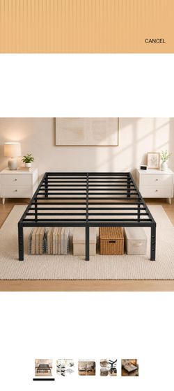 Queen Bed Frame 14 Inch Metal