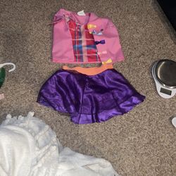 Jojo Siwa Costume Girls Sz Large 3 Pc Set Top Skirt Vest  Halloween Dress Up size S