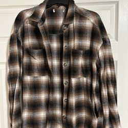 Womens Hollister Plaid Flannel With Pockets