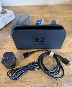 Gaming console and accessories.