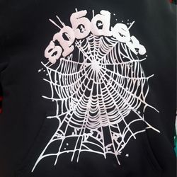 Spider hoodie white and black size L