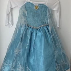 Disney Frozen Elsa Dress Costume Kids Size 3 