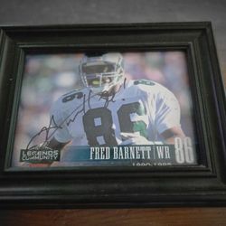 Autographed Photo Of Eagles Great Fred Barnett 