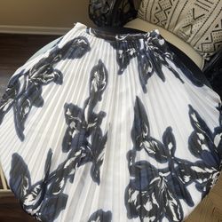 Banana Republic Floral Pleated Midi Skirt 