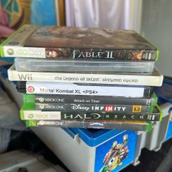 xbox 360 xbox 1 wii and ps4 games 