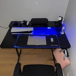 Gaming Desk And Chair Led 