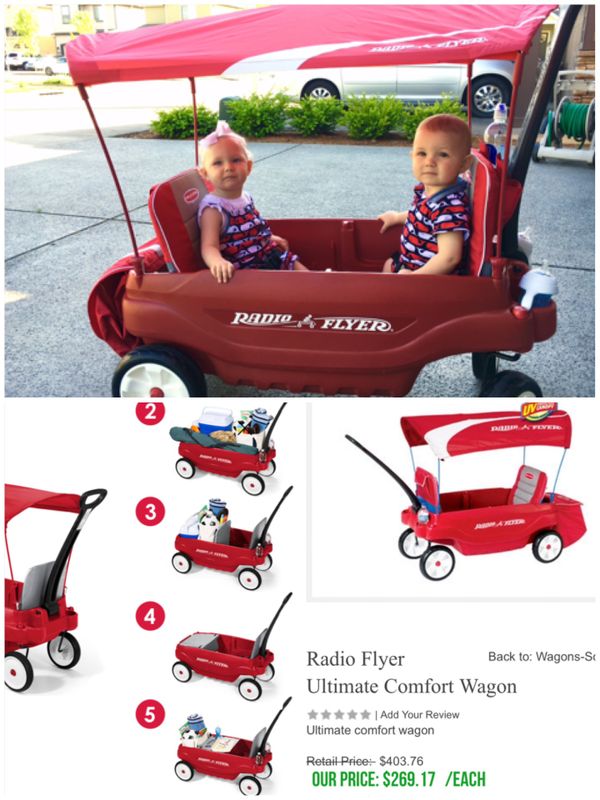 Radio Flyer Ultimate Comfort Canopy Wagon Discontinued For Sale In