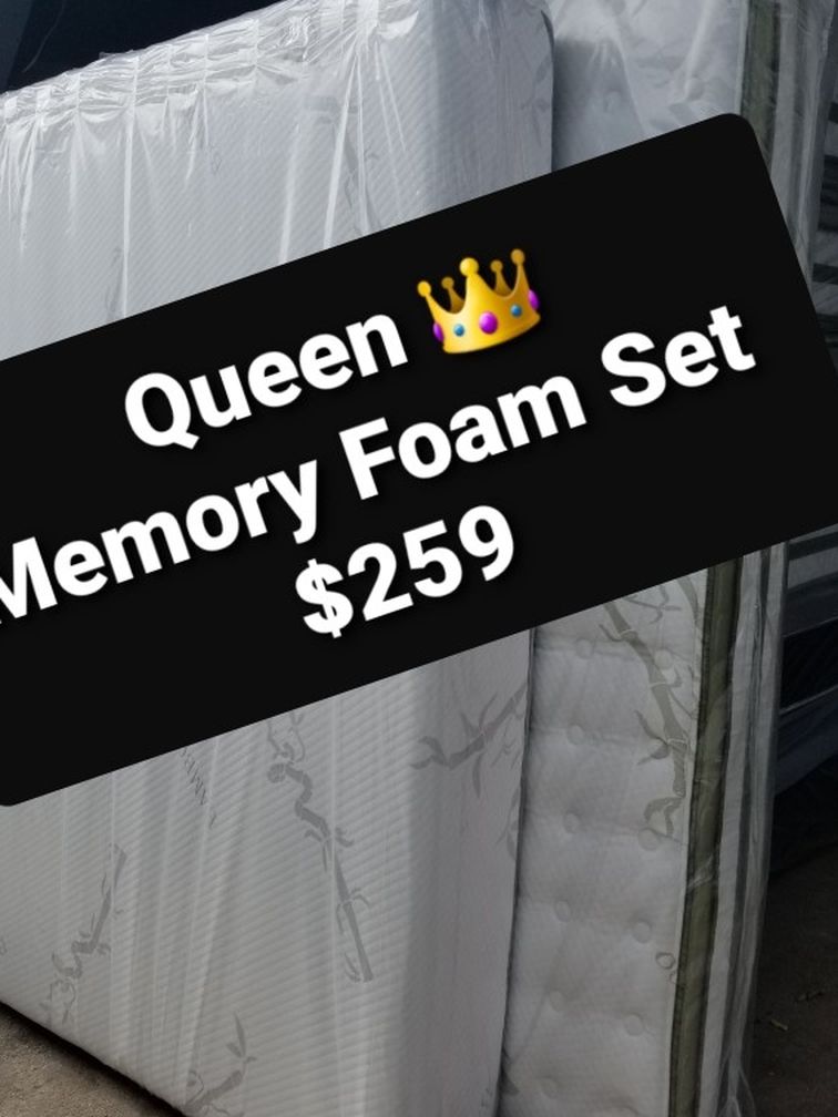 Queen Memory foam Set $259