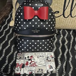 Disney Minnie Mouse Backpack And Wallet